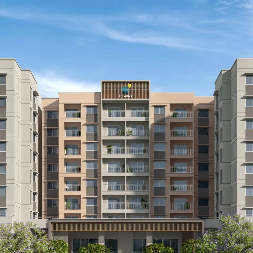 The Ebony towers at Brigade Orchards, Brigade render